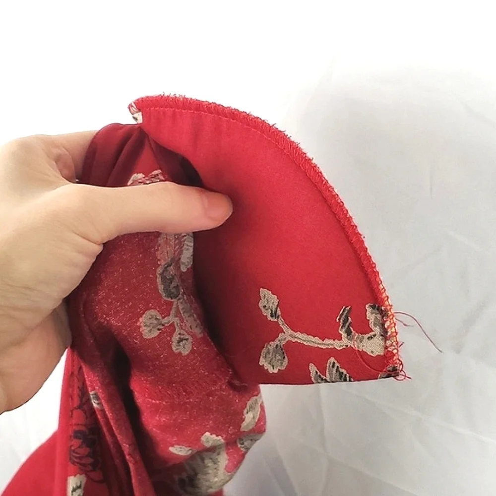Vintage 90s Red Floral‎ Dress